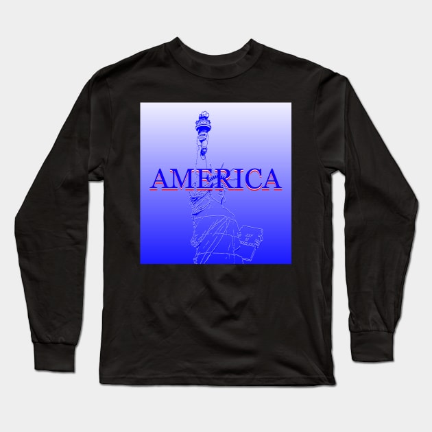 America standing tall Long Sleeve T-Shirt by dltphoto